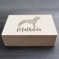 Preview: American Staffordshire Terrier - wooden box - ORNAMENTED NAME