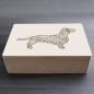 Preview: Teckel / Dachshund - wooden box - ORNAMENTED ONLY