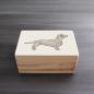 Preview: Teckel / Dachshund - wooden box - ORNAMENTED ONLY