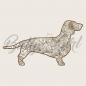 Preview: Dackel - Holzbox / Holzkiste - ORNAMENTED ONLY