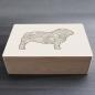 Preview: English Bulldog - wooden box - ORNAMENTED ONLY