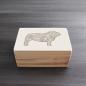 Preview: English Bulldogs - wooden box - ORNAMENTED ONLY