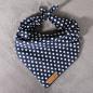 Preview: Hund Halstuch / Bandana - BIG WHITE DOTS ON BLUE