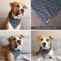 Preview: Hund Halstuch / Bandana - BIG WHITE DOTS ON BLUE