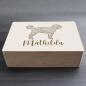 Preview: Labradoodle - wooden box - ORNAMENTED NAME