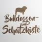 Preview: Englische Bulldogge - Holzbox / Holzkiste - BULLDOGGEN-SCHATZKISTE