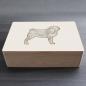 Preview: Pug - wooden box - ORNAMENTED ONLY