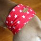 Preview: Gentleman Wrap / Gentleman Belt - for dogs - WHITE STARS ON RED