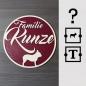 Preview: Familienschild - Namensschild - Türschild - NAME - HUND