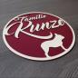 Preview: Familienschild - Namensschild - Türschild - NAME - HUND