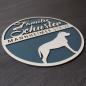 Preview: Familienschild - Namensschild - Türschild - NAME - STRASSE - HUND