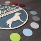 Preview: Familienschild - Namensschild - Türschild - NAME - STRASSE - HUND