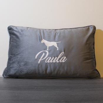 EMBROIDERED PILLOW - all dog breeds possible