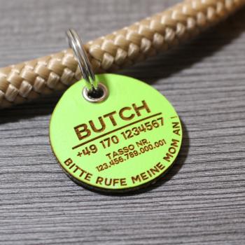 Preview: DOG TAG / HUNDEMARKE - Biothane - personalisiert