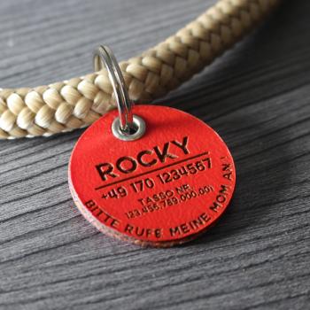 DOG TAG / HUNDEMARKE - Biothane - personalisiert