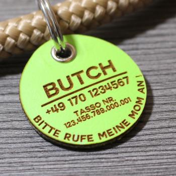 Preview: DOG TAG / HUNDEMARKE - Biothane - personalisiert