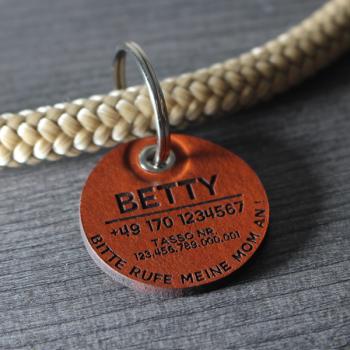DOG TAG / HUNDEMARKE - Leder - personalisiert