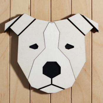 geometric dog head - AMSTAFF