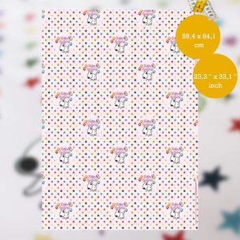 Preview: Geschenkpapier - Bullterrier - Geburtstag - Happy Birthday