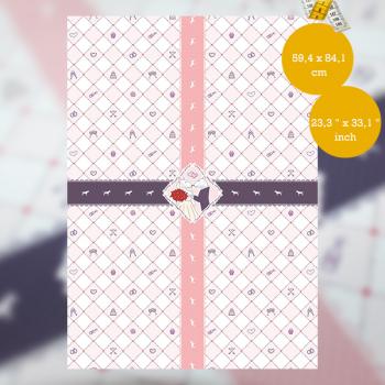 Preview: Geschenkpapier - Bullterrier - Hochzeit