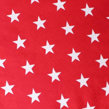 Dog Neckerchief / Bandana - WHITE STARS ON RED