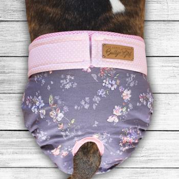 Dog Season Pants / Dog Heat Pants - LILAC FLOWER