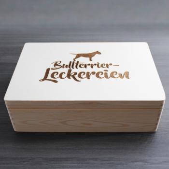 Bullterrier - Holzbox / Holzkiste - BULLTERRIER-LECKEREIEN