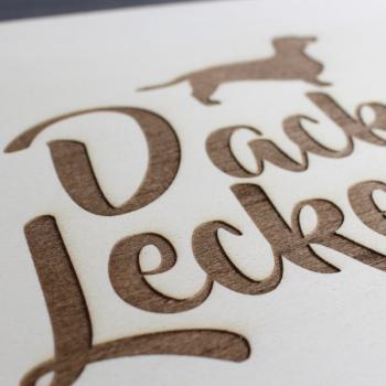 Preview: Dackel - Holzbox / Holzkiste - DACKEL-LECKEREIEN