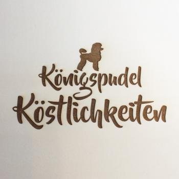 Poodle / Königspudel - wooden box -  KÖNIGSPUDEL KÖSTLICHKEITEN