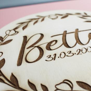 Preview: Name Date - wooden box - BETTY STYLE