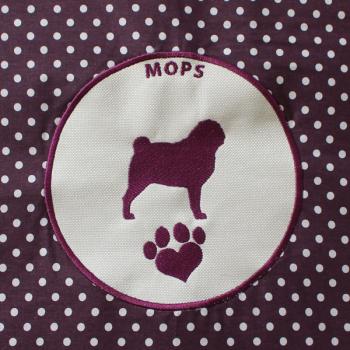 outdoor blanket dog - embroidered - dog motif