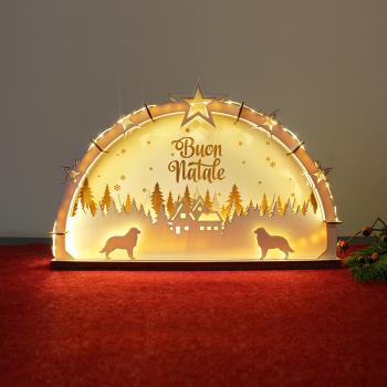 Lighted Arch Dog - "Buon Natale" - ALL BREEDS POSSIBLE