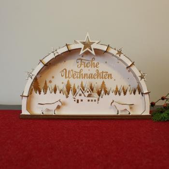 Schwibbogen Hund - "Frohe Weihnachten"  - ALLE HUNDERASSEN MÖGLICH