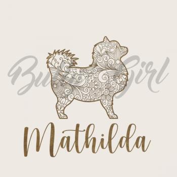 Preview: Spitz - Holzbox / Holzkiste - ORNAMENTED + NAME