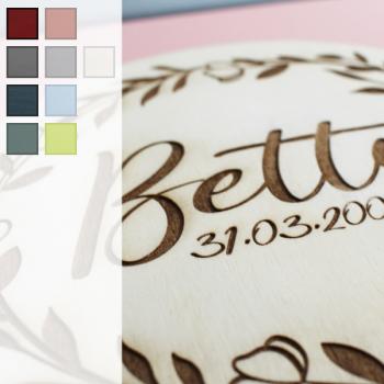 Preview: Name Datum - Holzbox / Holzkiste - BETTY STYLE