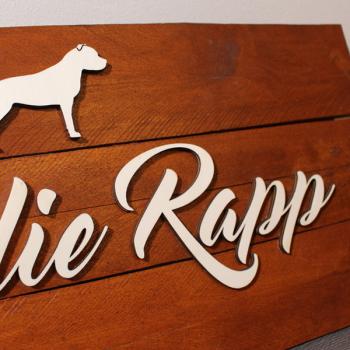 Familienschild - Namensschild - Türschild - NAME - HUND