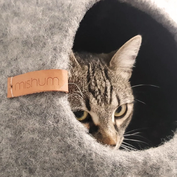 Katzenhöhle Rita (taupe) - Bett für Katzen oder kleine Haustiere