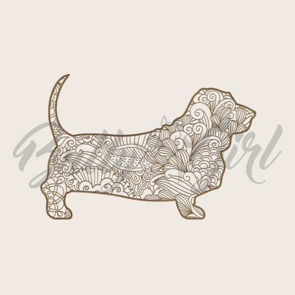 Basset - Holzbox / Holzkiste - ORNAMENTED ONLY