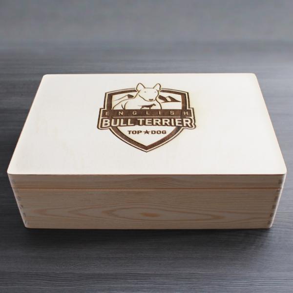 Bullterrier - Holzbox / Holzkiste - ENGLISH BULL TERRIER
