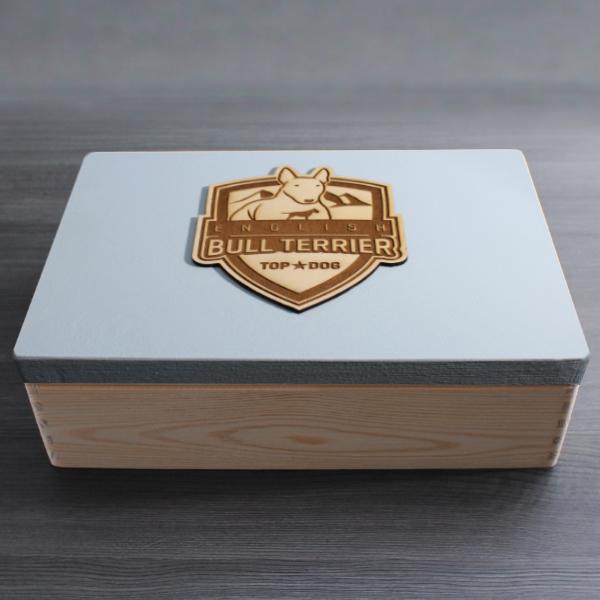 Bullterrier - Holzbox / Holzkiste - ENGLISH BULL TERRIER