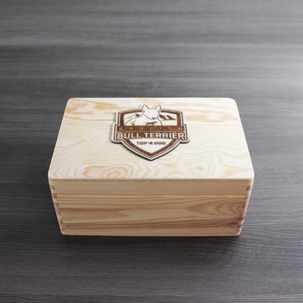 Bullterrier - Holzbox / Holzkiste - ENGLISH BULL TERRIER