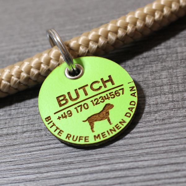 DOG TAG / HUNDEMARKE - BIOTHANE - personalisiert