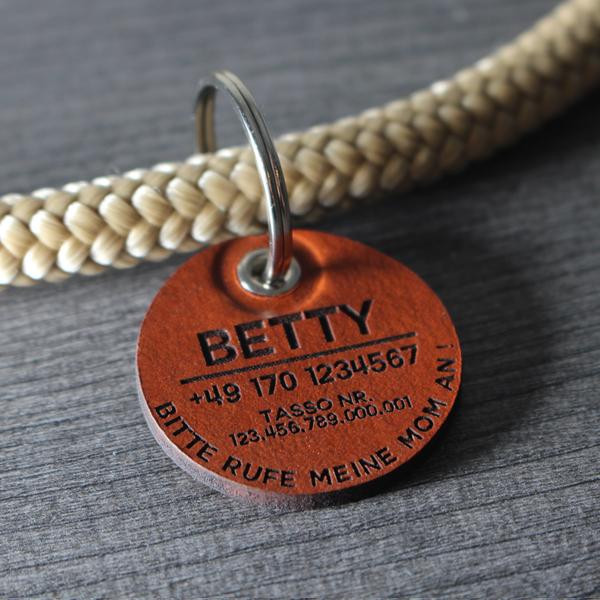 DOG TAG - Leather - personalized