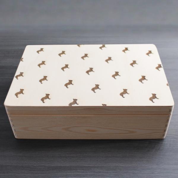 Französische Bulldogge  - Holzbox / Holzkiste - B-STYLE BOTTOM