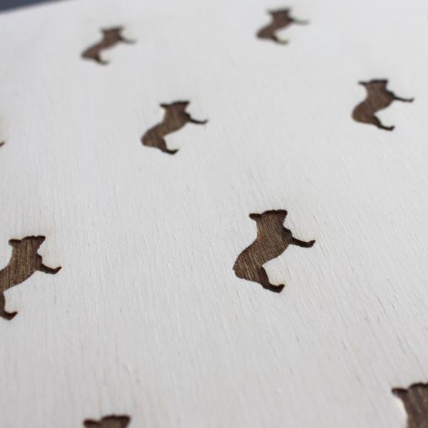 Französische Bulldogge - Holzbox / Holzkiste - B-STYLE BOTTOM