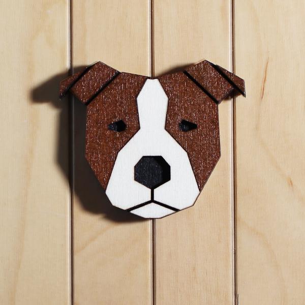 geometric dog head - AMSTAFF