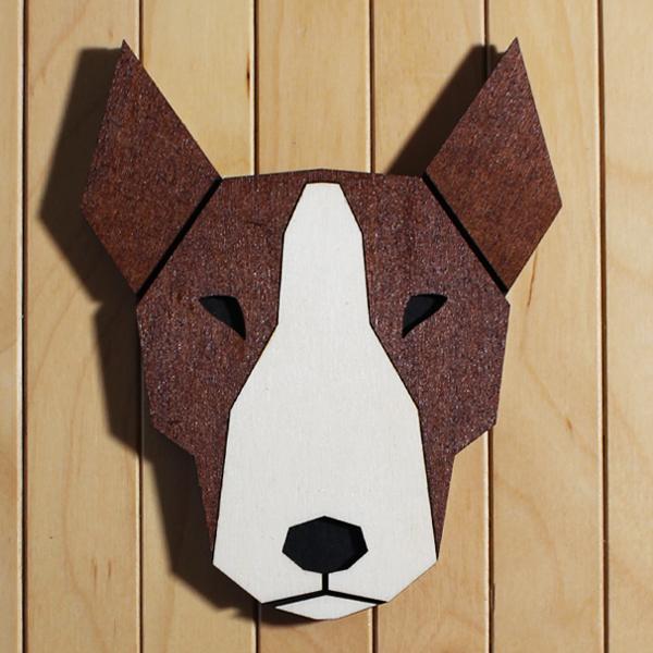 Geometrischer Hundekopf - BULLTERRIER