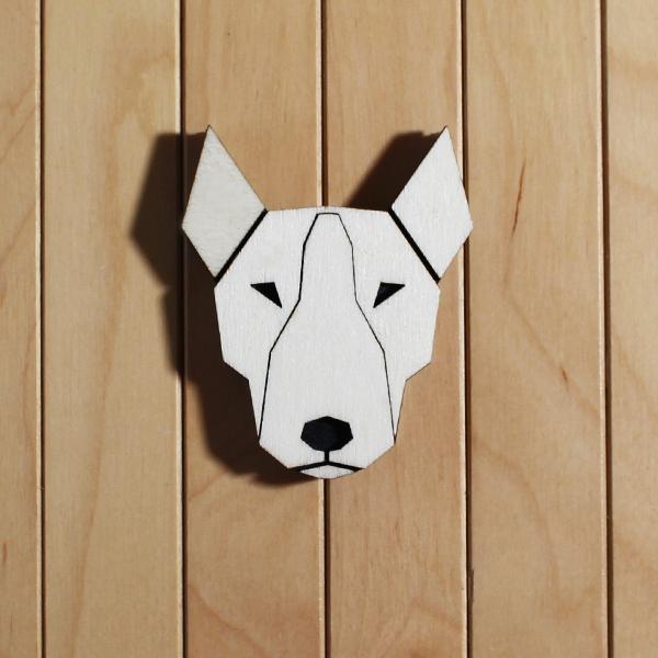 Geometrischer Hundekopf - BULLTERRIER