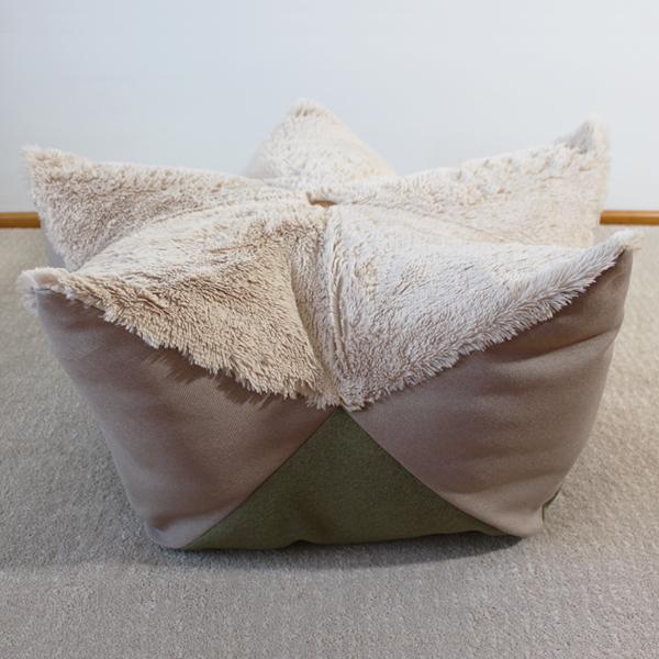 Crown Pillow / Crown Cushion - Bully Cream - green