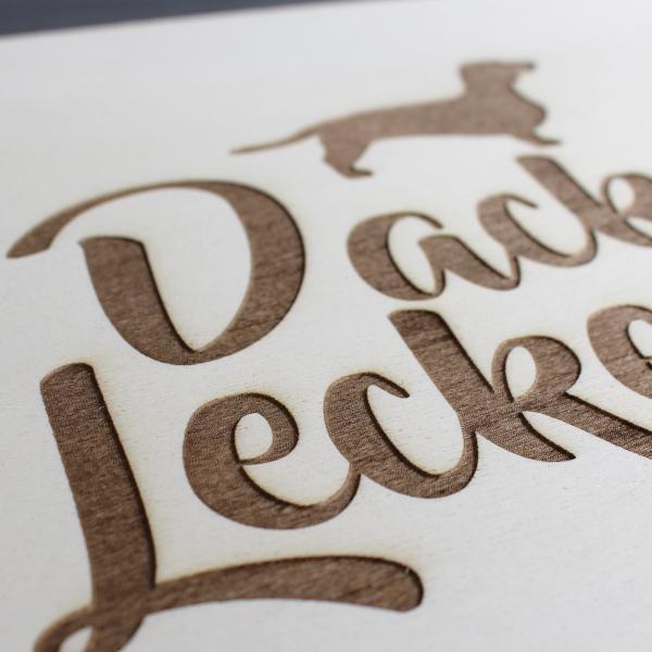 Dackel - Holzbox / Holzkiste - DACKEL-LECKEREIEN